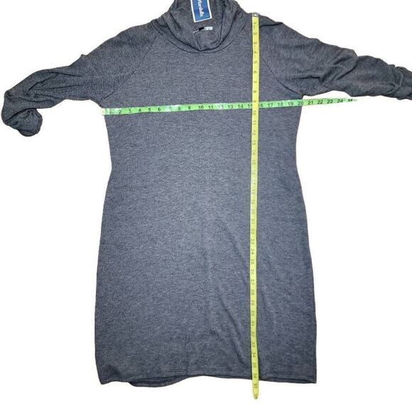 Tiana B. Women Dresses, NEW Charcoal Grey 3/4 Sleeve Mock Neck Knit Dress, Sz L - Picture 4 of 10